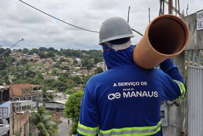 Obras de esgoto acontecem em 12 regies de Manaus com foco na universalizao do servio