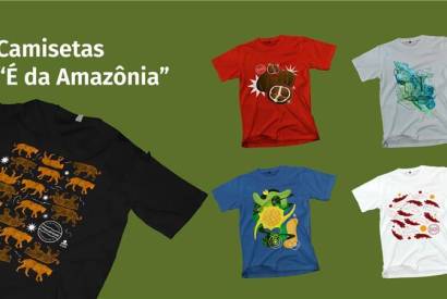 Coleo de camisetas, canecas e ecobags promove a proteo dos povos, florestas, rios e biodiversidade da Amaznia