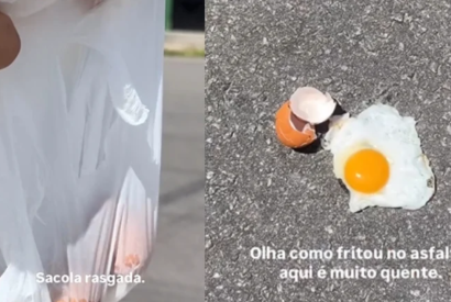 Professor usa ovo que caiu no asfalto para 'provar' o forte calor de Manaus
