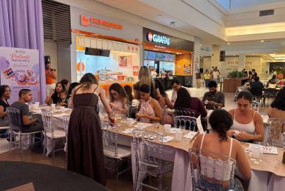 Shopping Ponta Negra promove oficina de pintura em vasos e bingo de plantas
