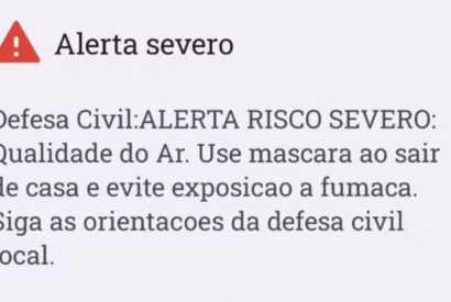 Defesa Civil dispara alerta nos celulares ap�s fuma�a encobrir Manaus