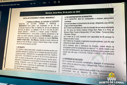 Prefeitura lana editais de patrocnio   e de cota/patrocnio do festival #SouManaus Passo a Pao 2022