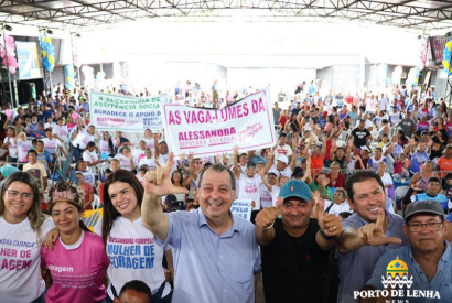 Senador Omar presta contas do mandato e  aplaudido por milhares de moradores de Novo Airo*