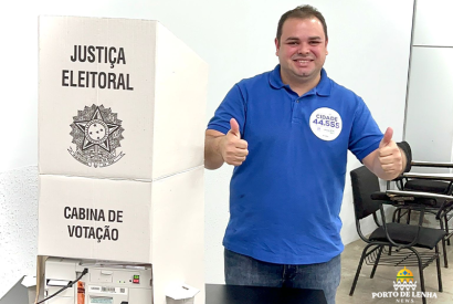Presidente da Aleam, deputado Roberto Cidade votou pela manh no Centro Universitrio Nilton Lins