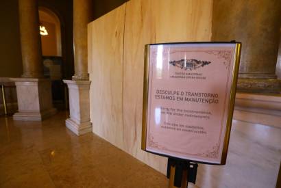 Teatro Amazonas recebe obras de modernizao para facilitar acessibilidade de pessoas com deficincia