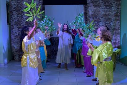Paixo de Cristo: Grupo de Teatro da FUnATI intensifica ensaios do espetculo teatral