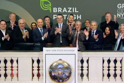 Brazil Potash celebra entrada na Bolsa de Nova York com cerimnia de abertura do prego